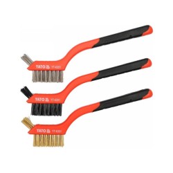 YATO Drótkefe készlet 3 részes 180 mm műanyag nyéllel (YT-6351)