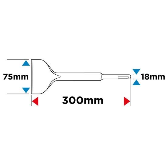 Lapátvéső SDS MAX 75x300mm (57H549)