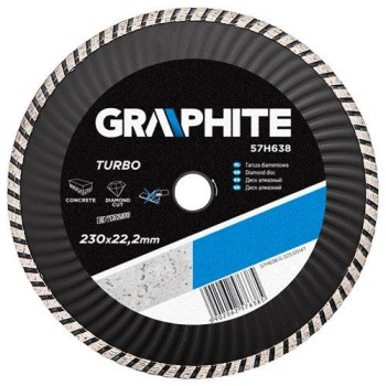 Gyémánt vágókorong 230mm TURBO HŰTŐBORDÁS (57H638)