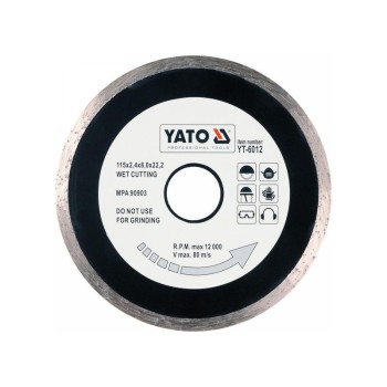 YATO Gyémánt vágókorong 115 x 2,1 x 5,3 x 22,2 mm folytonos (YT-6012)