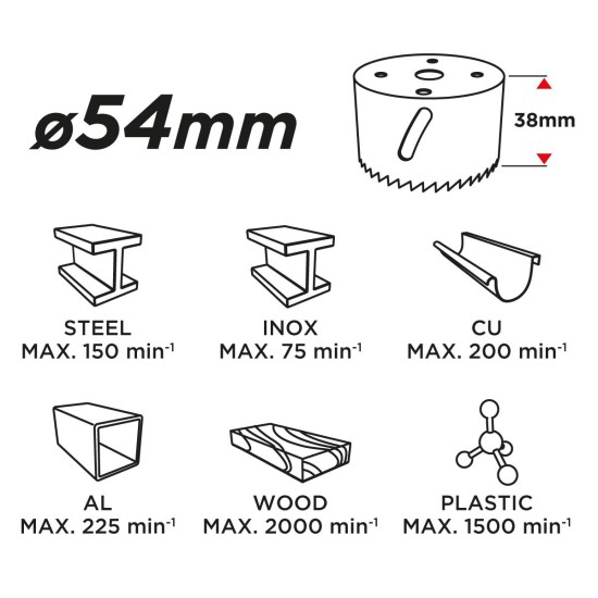 KÖRKIVÁGÓ BI-METAL 54MM (57H907)