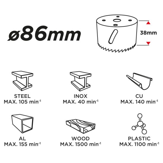 KÖRKIVÁGÓ BI-METAL 86MM (57H913)