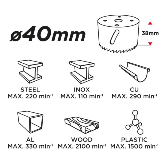 KÖRKIVÁGÓ BI-METAL 40MM (57H918)