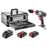 Akkus fúró Energy+, 2db akku+töltő!, 18V/2Ah, 10mm + alu koffer + 109 kiegészítő, levehető fúrótokmány (58G022-PS15) Akkus fúró Energy+, 2db akku+töltő!, 18V/2Ah, 10mm + alu koffer + 109 kiegészítő, levehető fúrótokmány (58G022-PS15)