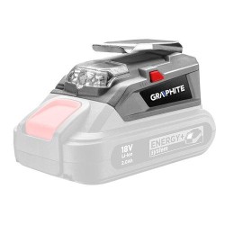 Powerbank adapter + LED lámpa, Energy+, akku nélkül!!! (58G025) Powerbank adapter + LED lámpa, Energy+, akku nélkül!!! (58G025)