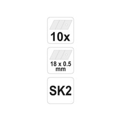 YATO Törhető penge 18 mm (10 db/cs) (YT-7525)
