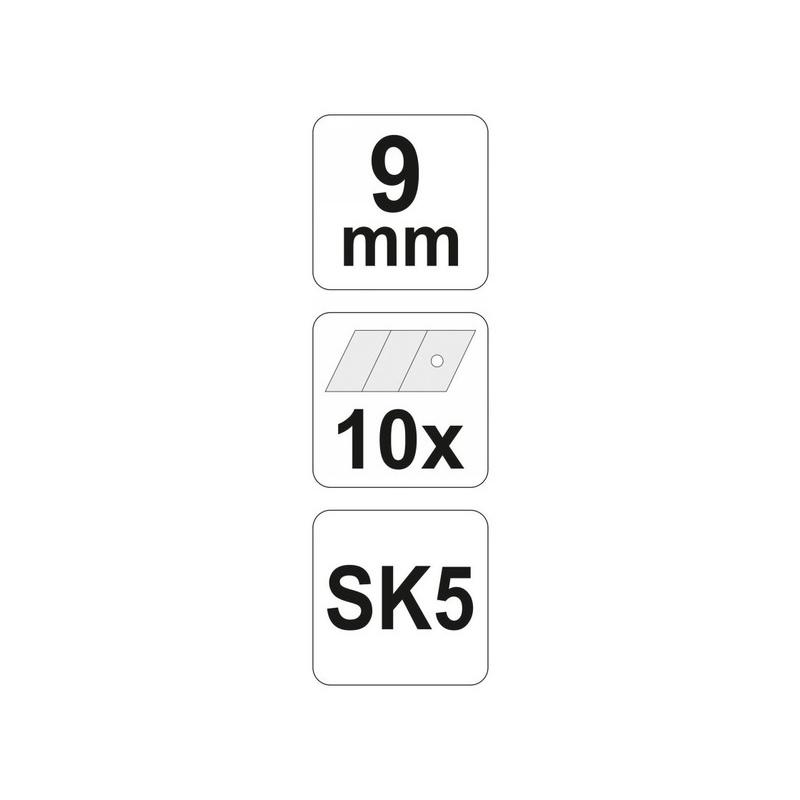 YATO Törhető penge 9 mm (10 db/cs) (YT-7528)