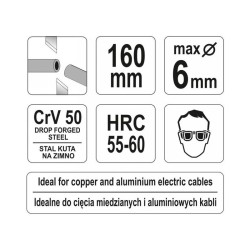 YATO Kábelvágó 160 mm (YT-1966) YATO Kábelvágó 160 mm (YT-1966)