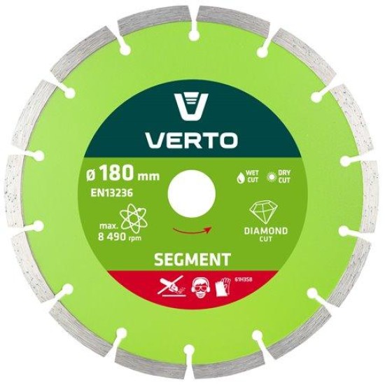 Gyémánt vágókorong 180mm szegmentált (61H3S8)