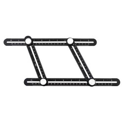 Szögmásoló és vonalzó, 4 oldalas, alumínium (72-350) Szögmásoló és vonalzó, 4 oldalas, alumínium (72-350)