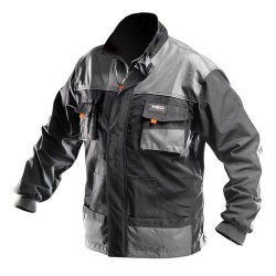 Munkadzseki, HD, XL/56 65% poliészter, 35% pamut, 267g/m2, vékony fényvisszaverő csíkok (81-210-XL) Munkadzseki, HD, XL/56 65% poliészter, 35% pamut, 267g/m2, vékony fényvisszaverő csíkok (81-210-XL)