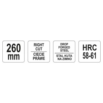 YATO Lemezvágó olló 260 mm jobbos CrMo (YT-1901)
