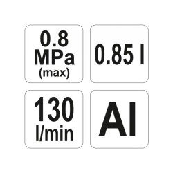 YATO Alsótartályos olajszóró pisztoly 850 ml alumínium (YT-2374) YATO Alsótartályos olajszóró pisztoly 850 ml alumínium (YT-2374)