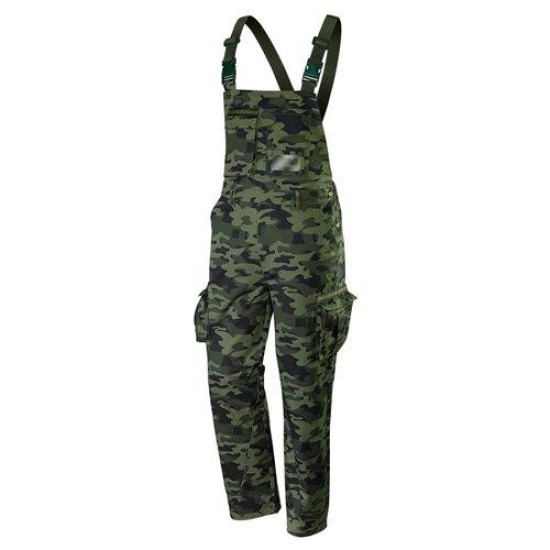 Munkanadrág, kantáros, terepmintás, CAMO, 60% pamut, 40% polyester, 255 g/m2, M (81-241-M)