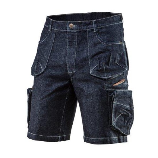 Rövidnadrág, farmer, DENIM, cipzáros oldalzsebekkel, 98% pamut, 410g/m2, S (81-279-S)