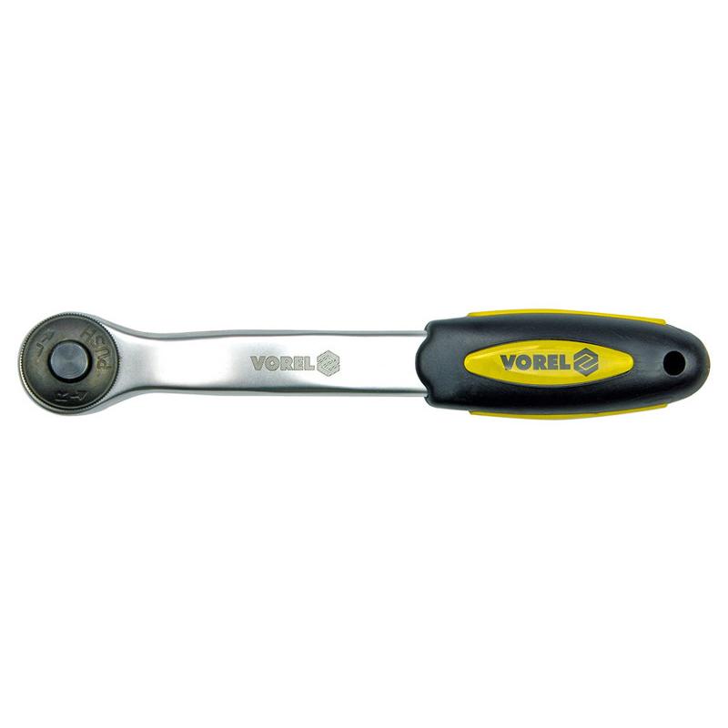 VOREL Racsnis hajtószár 1/4' 150 mm 72T CrV (53571)