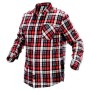 Munkaing, flanel, piros-fekete-fehér, 100% pamut, XXL (81-540-XXL)