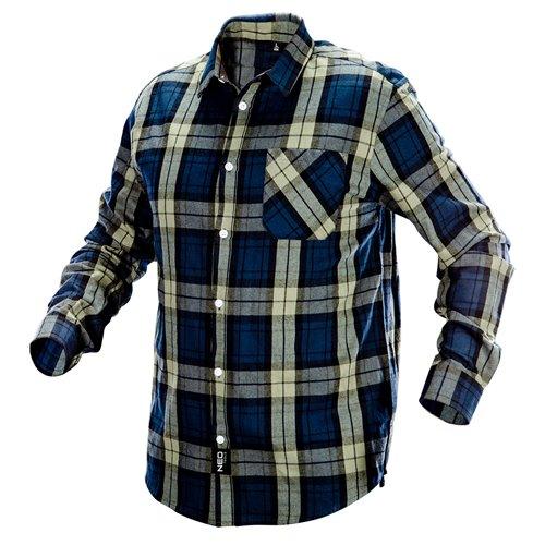Munkaing, flanel, kék-oliva-fekete, 100% pamut, XXL (81-541-XXL)