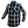 Munkaing, flanel, kék-oliva-fekete, 100% pamut, XXL (81-541-XXL)