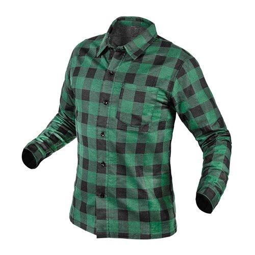 Munkaing, flanel, zöld-fekete, 100% pamut, L (81-546-L)