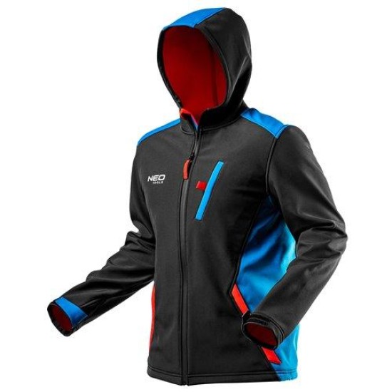 Munkadzseki, Softshell, Víz- és szélálló, HD+, vízállóság:5000mm, Lélegző:3000g/m2/24h, XL (81-558-XL)