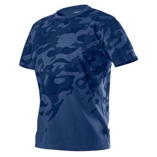 Munkapóló, Camo Navy, tengerészkék, terepmintás, 100% pamut, XXL (81-603-XXL)