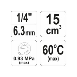 YATO Pneumatikus levegő szűrő nyomásszabályzóval 1/4' (YT-2382)