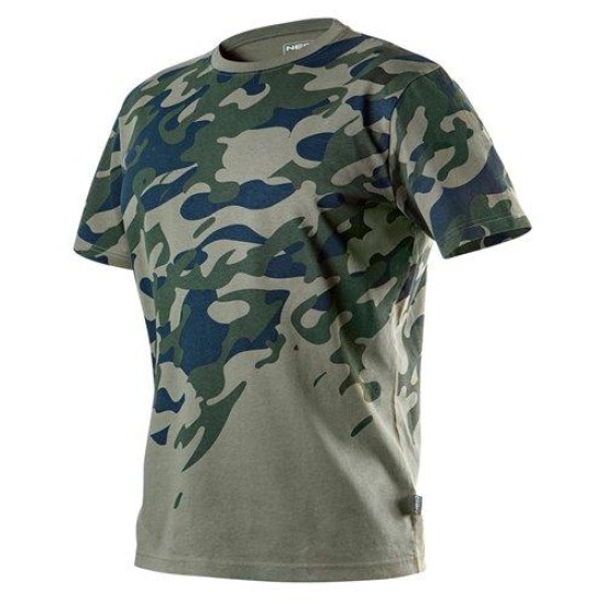 Munkapóló, CAMO, terepmintás, olíva, 100% pamut, 180g/m2, L (81-613-L)