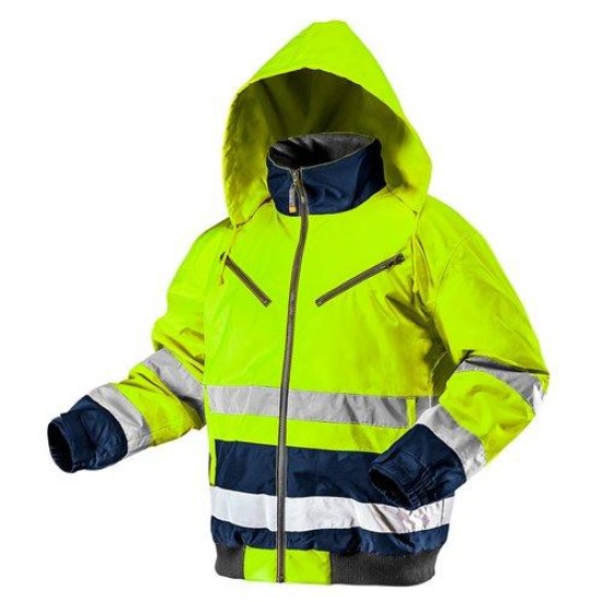Munkakabát, láthatósági, extrán szigetelt, sárga, XL (81-710-XL)