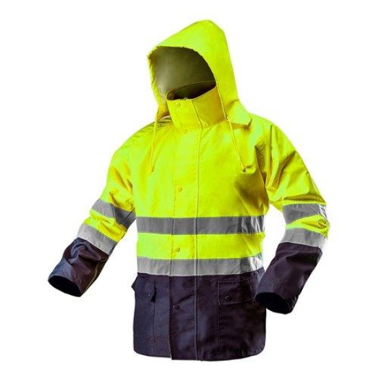 Munkakabát, láthatósági, vízálló, sárga, XXL (81-720-XXL)