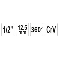 YATO Nyomaték szögmérő 1/2' CrV (YT-0593)