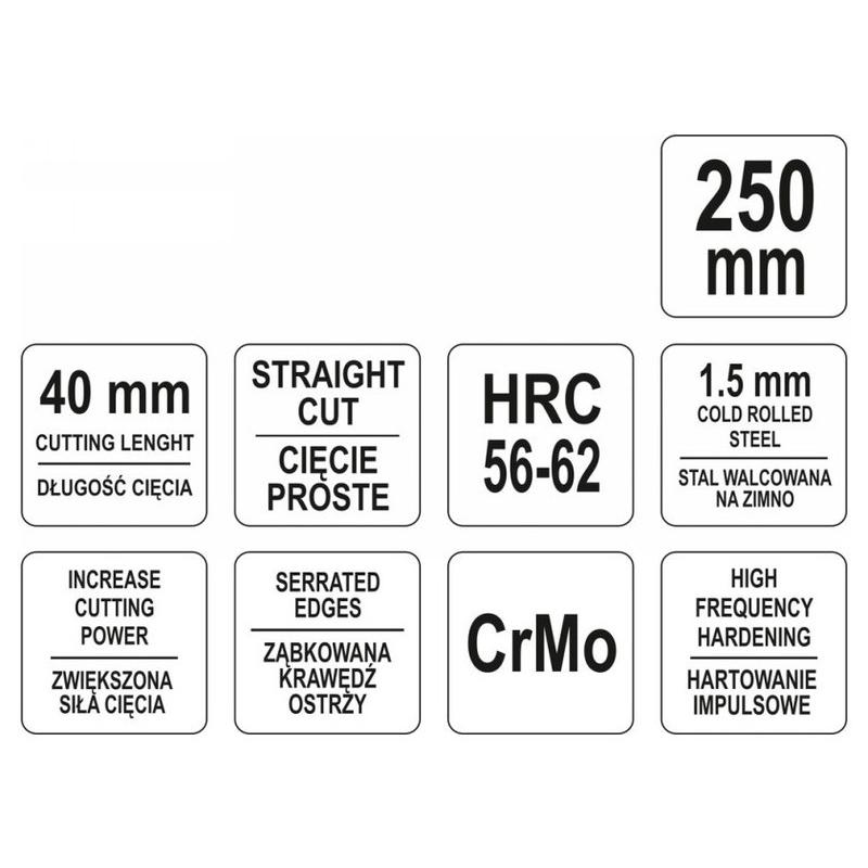 YATO Lemezvágó olló 250 mm egyenes (YT-1962)