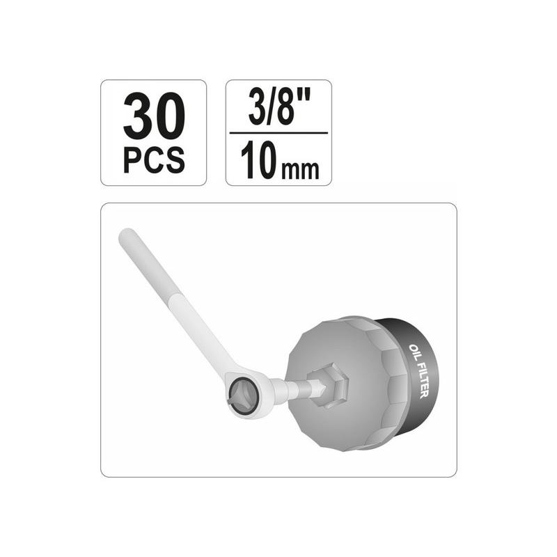 YATO Olajszűrő leszedő készlet 30 részes 3/8' (YT-0596)