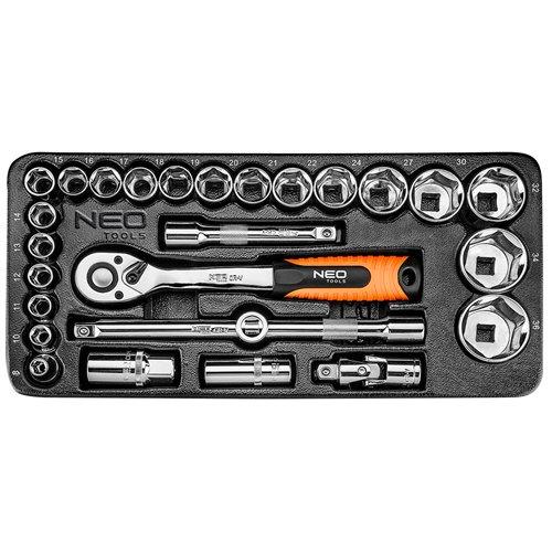 Dugókulcskészlet 1/2'', 27db, 10-26mm, műhelykocsitálcával (84-238) Dugókulcskészlet 1/2'', 27db, 10-26mm, műhelykocsitálcával (84-238)