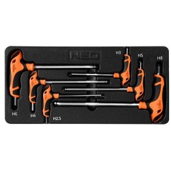 IMBUSZKULCS KÉSZLET „T” MARKOLATTAL 6db, MŰHELYKOCSITÁLCÁVAL (84-254) IMBUSZKULCS KÉSZLET „T” MARKOLATTAL 6db, MŰHELYKOCSITÁLCÁVAL (84-254)