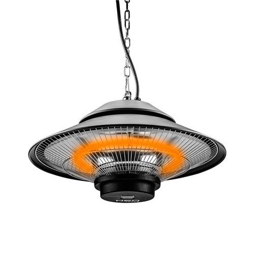 Halogén, infravörös mennyezeti hősugárzó 1500W, IP44, távirányitó, 9m2-ig, kül és beltérre (90-034)