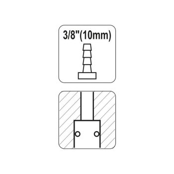 YATO Pneumatikus gyorscsatlakozó 3/8' tömlővéges (YT-2397)