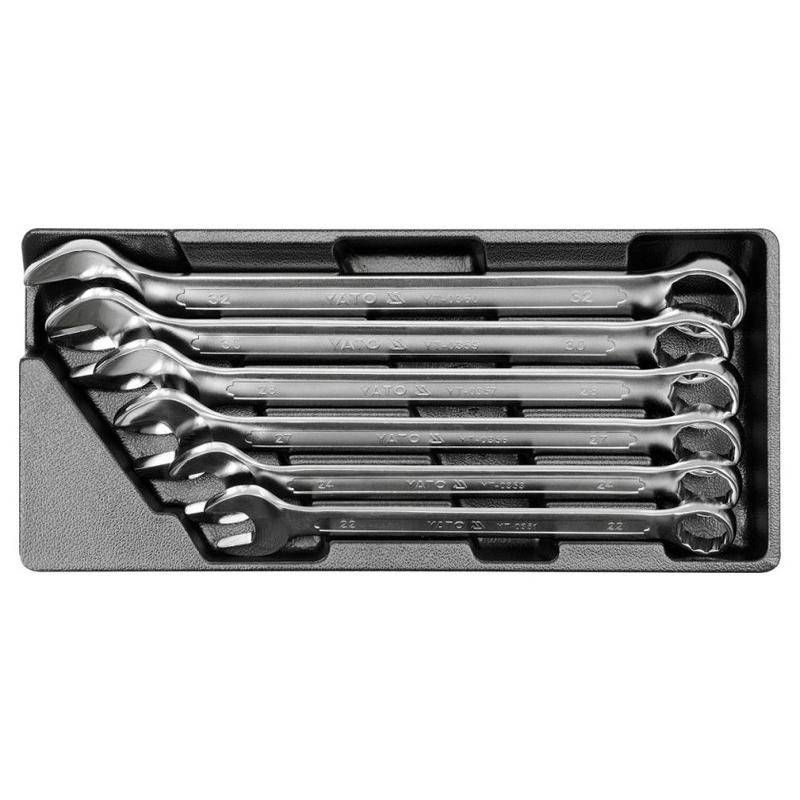 YATO csillag‑villáskulcs készlet YT‑5532 6 részes 22–32 mm fiókbetét YATO csillag‑villáskulcs készlet YT‑5532 6 részes 22–32 mm fiókbetét
