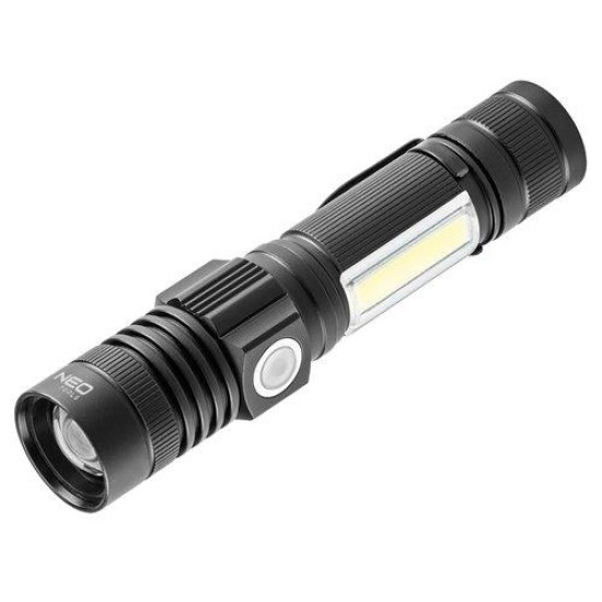 Zseblámpa, tölthető, 2 funkciós, USB, 800lum CREE T6 LED, 10W (99-033)