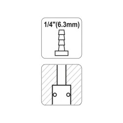 YATO Pneumatikus gyorscsatlakozó 1/4' tömlővéges (YT-2396)