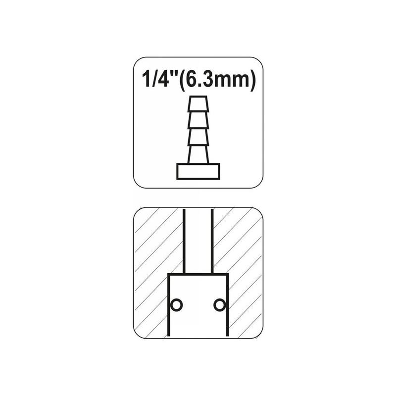 YATO Pneumatikus gyorscsatlakozó 1/4' tömlővéges (YT-2396)