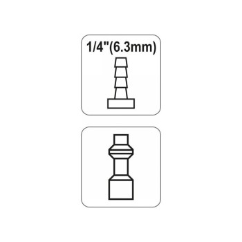 YATO Tömlővég 1/4' csőcsatlakozó (YT-2405) YATO Tömlővég 1/4' csőcsatlakozó (YT-2405)