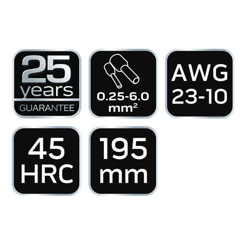 Krimpelő-, kábelsarufogó 0.25-6mm2 (01-544)