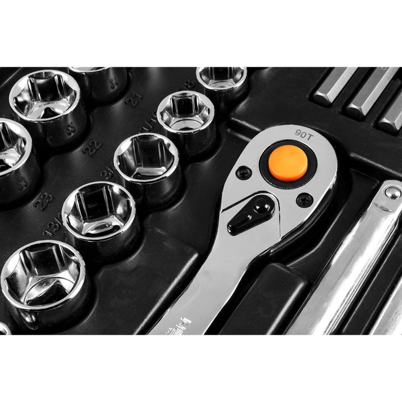 Dugókulcskészlet + szerszámkészlet 1/4'', 3/8'', 1/2'', 233db (10-078) Dugókulcskészlet + szerszámkészlet 1/4'', 3/8'', 1/2'', 233db (10-078)