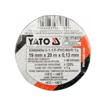 YATO Szigetelőszalag 19 x 0,13 mm x 20 m öt színű (10 db/cs) (YT-8173) YATO Szigetelőszalag 19 x 0,13 mm x 20 m öt színű (10 db/cs) (YT-8173)