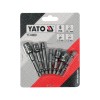 YATO Dugókulcs adapter készlet 8 részes 1/4' Hex - 1/4', 3/8', 1/2' négyszög CrV (YT-04639)