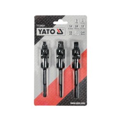 YATO Csuklós dugókulcs adapter készlet 3 részes 1/4' Hex - 1/4' 3/8' 1/2' négyszög CrV (YT-04641) YATO Csuklós dugókulcs adapter készlet 3 részes 1/4' Hex - 1/4' 3/8' 1/2' négyszög CrV (YT-04641)
