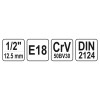 YATO Dugókulcs külső torx 1/2' E18 CrV (YT-05250)
