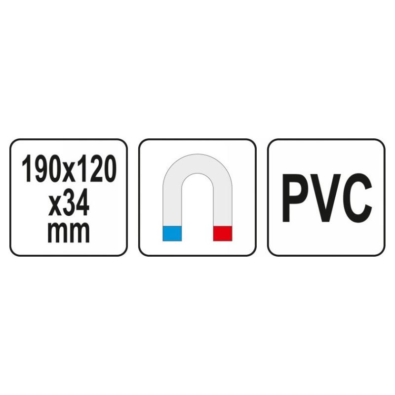 YATO Mágneses organiser 180 x 120 x 34 mm (YT-08320)