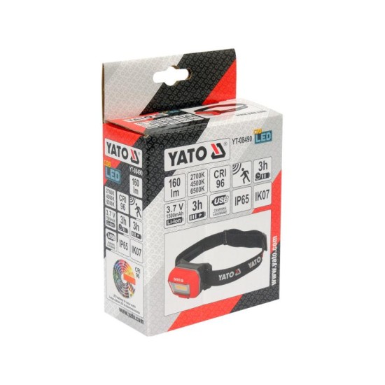 YATO Akkus LED fejlámpa 160 lumen (YT-08490) YATO Akkus LED fejlámpa 160 lumen (YT-08490)